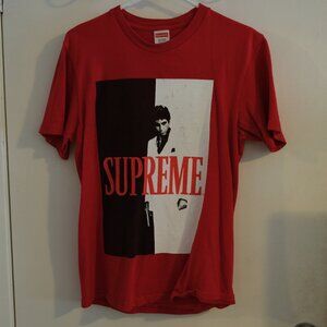 FW17 Supreme Scarface Split T-Shirt Small Red